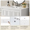 CAVINAS Bathroom Vanity Combo with Ceramic Sink,Modern Freestanding Bathroom Cabinet with 2 Soft-close Doors - 4 of 4