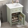 TIRAMISUBEST 20'' Bathroom Vanity with Ceramic Sink Combo, Freestanding Bathroom Vanity Cabinet with Adjustable Shelf, Tilt-Out Drawer and Door Rack - 2 of 4