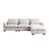122" Corduroy Cloud L-Shaped Modular Sectional Sofa with Deep Seat & Storage Ottoman - 4 of 4