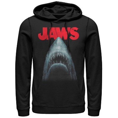 Men's Jaws Shark Teeth Poster Pull Over Hoodie - Black - Medium : Target