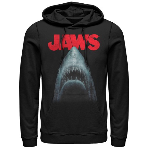 Men's Jaws Shark Teeth Poster Pull Over Hoodie - Black - X Large : Target