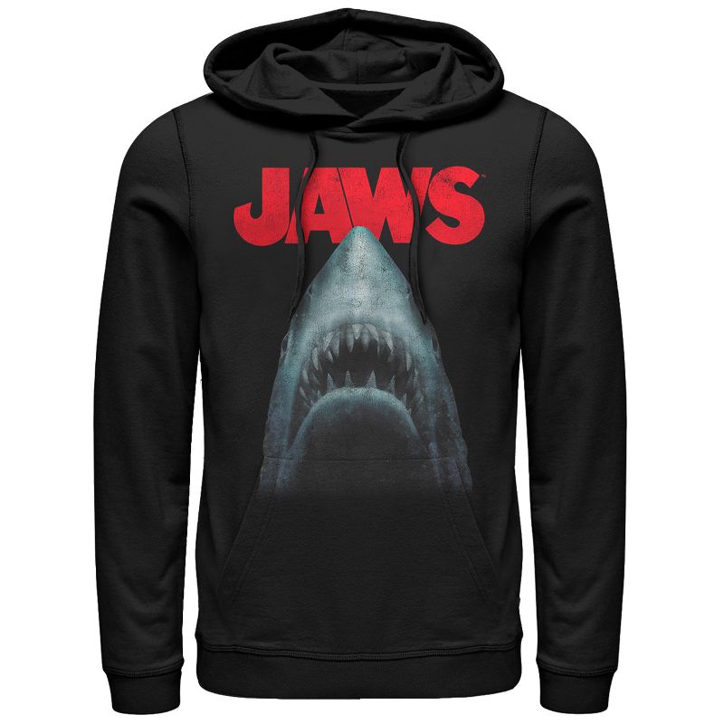 Men's Jaws Shark Teeth Poster Pull Over Hoodie, 1 of 5
