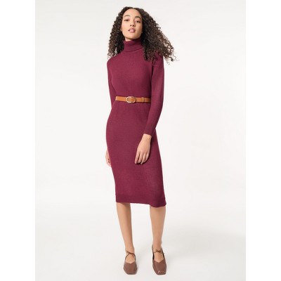 Jones New York Belted Turtleneck Sweater Dress - XL