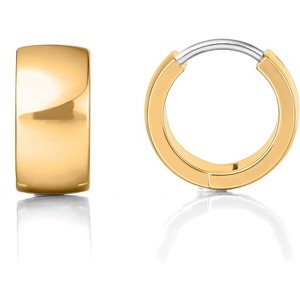 Limerencia Hypoallergenic Implant Grade Titanium G136 Hoop Chunky Earrings,Wide Thick Huggie Earrings G23 for Women Sensitive Ears - 1 of 4