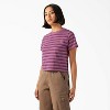 Dickies Women's Large Striped Cropped Pocket T-Shirt - 3 of 3