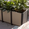 Tierra Verde 17-Inch x 48-Inch Raised Garden Trough Box with Tool-Free Connect System and Crafted From Recycled Materials,  for Patios or Decks, Khaki - 4 of 4