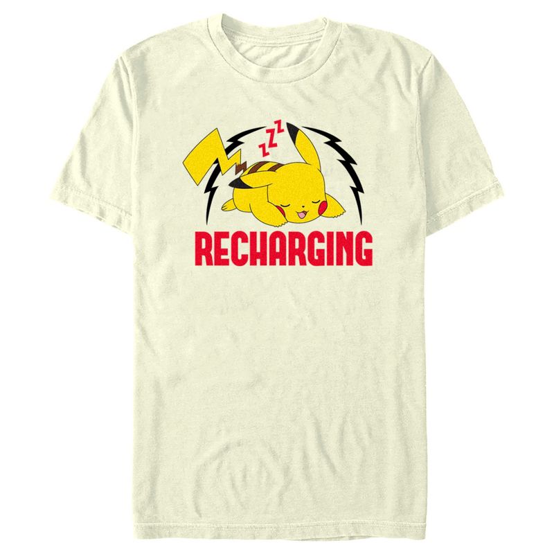 Men's Pokemon Recharging Pikachu T-Shirt, 1 of 5