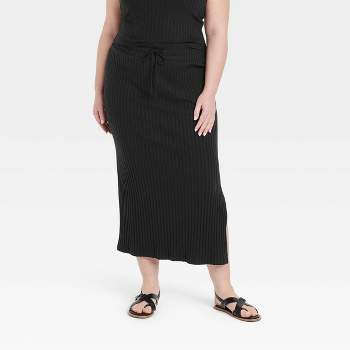 Women's Rib Knit Midi Skirt - Universal Thread™