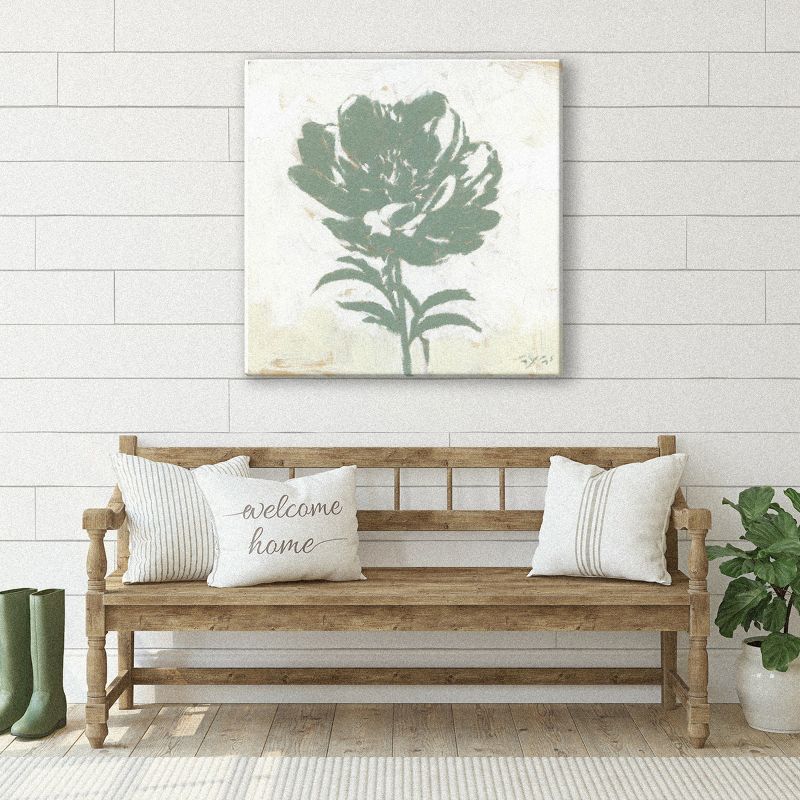 Sullivans Darren Gygi Peony Silhouette Giclee Wall Art, Gallery Wrapped, Handcrafted in USA, Wall Art, Wall Decor, Home Décor, Handed Painted, 2 of 4