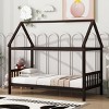 RISOKEYS Twin Size Bed Frame with Headboard and Footboard, Low Rubberwood House Bed for Boys and Girls,No Box Spring Needed - 4 of 4
