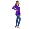 Womens Long Sleeve Solid Color Swing Style Flared Tunic Top - 24seven Comfort Apparel™ - 2 of 4