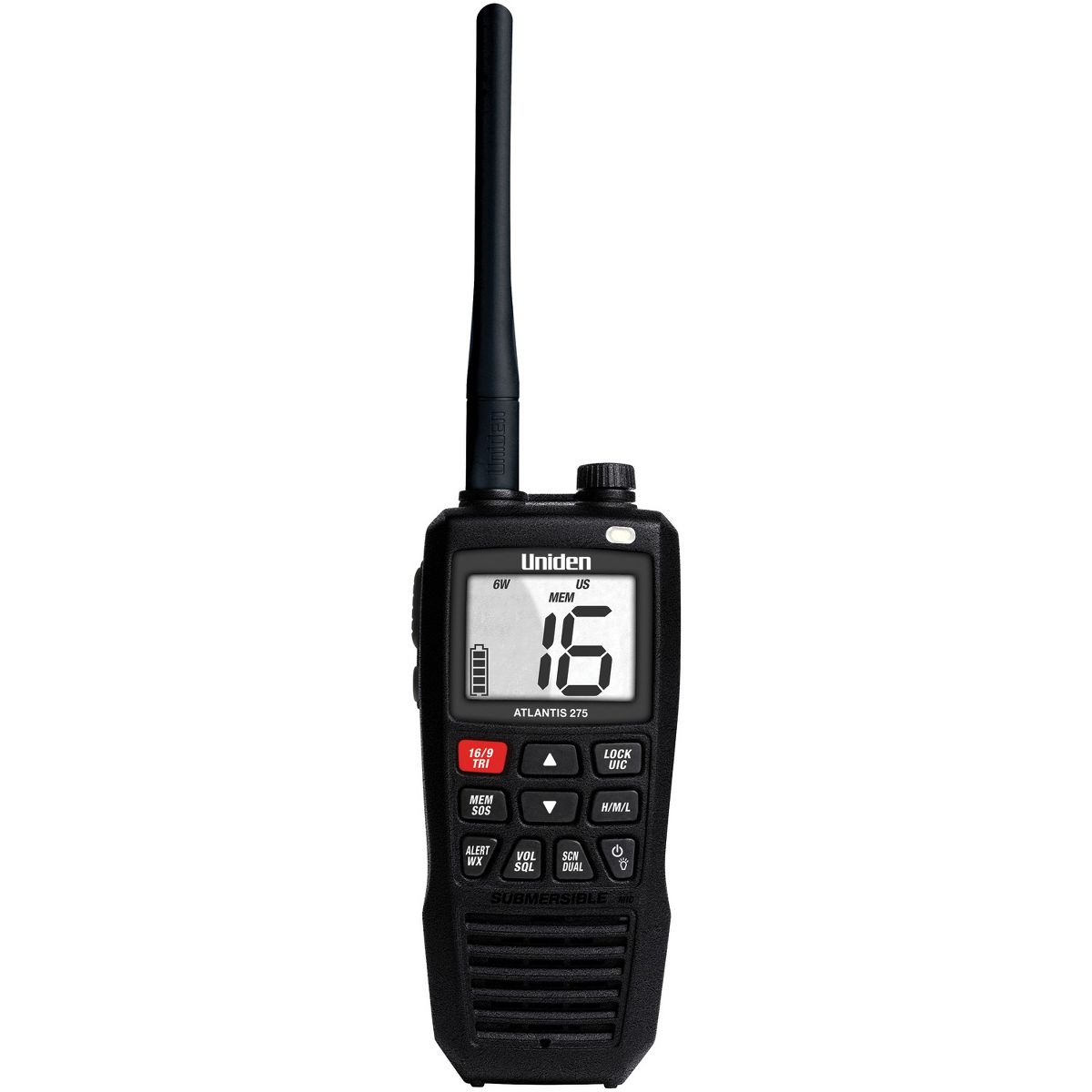 Uniden® Atlantis 275 Floating Handheld 2-Way VHF Marine Radio - thumbnail 2