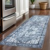 Itopfox Soft Blue Washable Non-Slip Medallion Area Rug for Entrance, Kitchen, Bedroom, Low-Pile Indoor Door Mat, Farmhouse Carpet for Entryway Foyer - 2 of 4