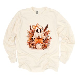 Simply Sage Market Girl Ghost Floral Garment Dyed Long Sleeve - 1 of 4