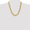 Black Bow Jewelry Men's, 10k Yellow Gold 11mm Hollow Miami Cuban (Curb) Chain Necklace - 2 of 4