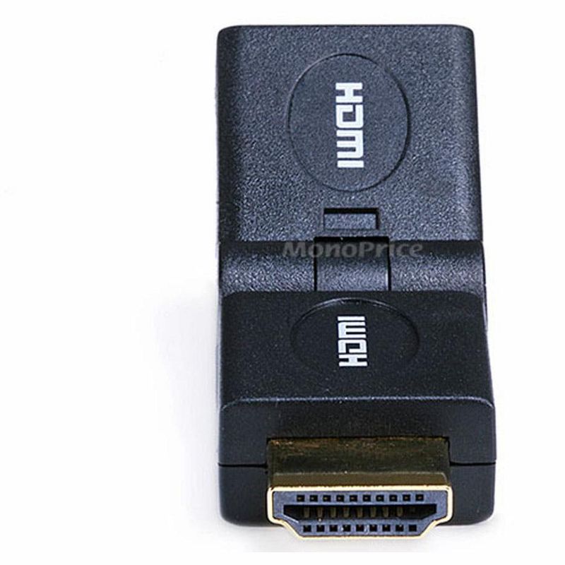 Monoprice HDMI Port Saver Adapter (Male to Female) | 90 Degrees Swivel, 2 of 5