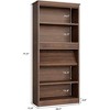 71"Tall Wooden Bookshelf,5 Tier unique fluted Wooden Book Shelf,Free Standing Farmhouse Bookcase with Open Display Storage  for living rooms,Office - 2 of 4