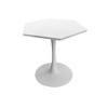 CAVINAS 32" Modern Round Dining Table with Printed White Marble Table Top, End Table for 4, Leisure Coffee Table for Dining Room, Living Room - 4 of 4
