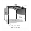 Outdoor Patio Pergola Arched Metal Gazebo with Retractable Canopy Waterproof Sun Shade for Garden Lawn Backyards - 2 of 4