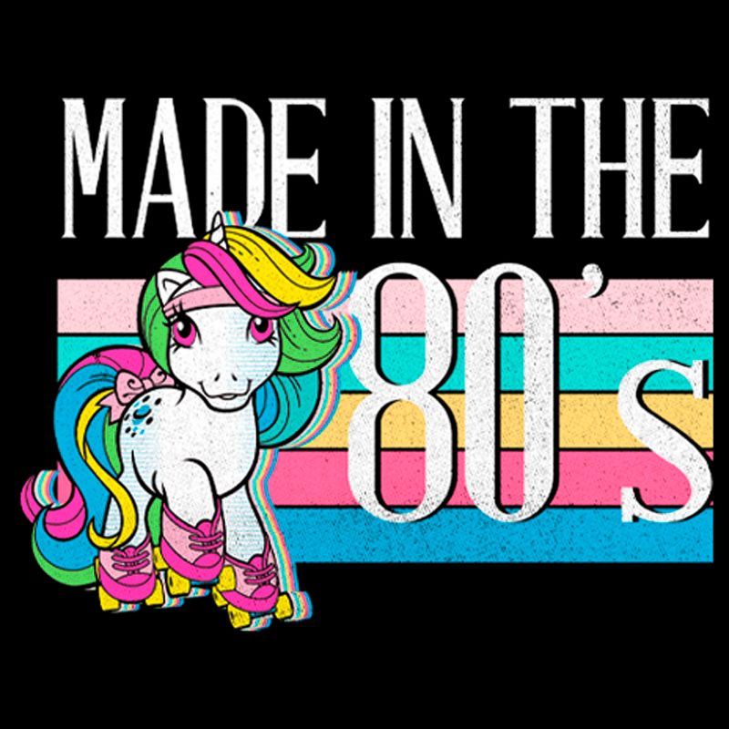 Juniors Womens My Little Pony Made in '80s Roller-Skates T-Shirt, 2 of 5