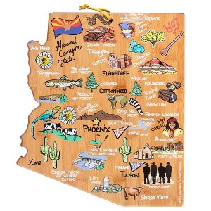 Totally Bamboo Arizona Fish Kiss Cutting Board: Lightweight Bamboo, Multicolored, 11.75" x 13.5", Hand Wash, 1-Year Warranty - 1 of 4