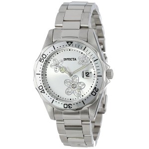 Invicta 12506 Women's Pro Diver Wildflower Silver Dial Stainless Steel Dive Watch - 1 of 4