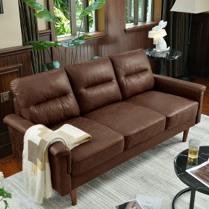 XIZZI 3 Seater Sofa Couch with Deep Seats, Modern Upholstered Sofa with Armrests, Comfy Couches for Living Room, Bedroom and Office - 1 of 4