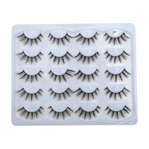 Unique Bargains Makeup False Eyelashes for Women 10 Pair - 1 of 4