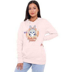 Women's Looney Tunes Gokko Bugs Bunny Circle Pullover Hoodie, Pale