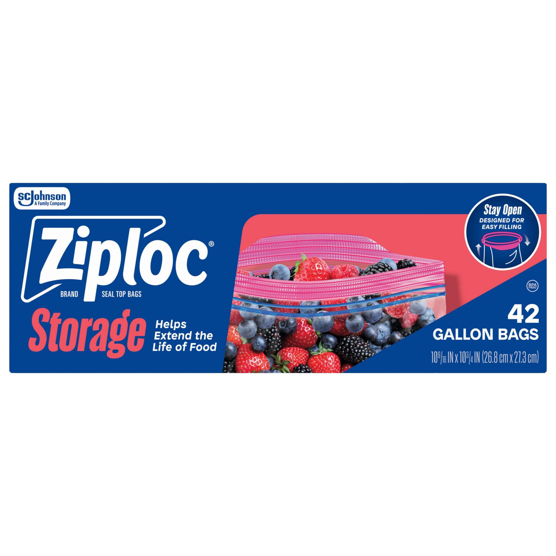 Ziploc Gallon Storage Bags with Grip 'n Seal Technology - 42ct