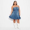 Women's Denim Pleated Mini A-Line Dress - Wild Fable™ - 2 of 3