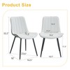NicBex PU Leather Dining Chairs Set of 4,Modern Armless Upholstered Kitchen Chair with Integral High Back and Metal Legs for Dining Room,Kitchen - 3 of 4