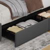 ODK Linen Upholstered Platform Bed Frame with 4 Storage Drawers, Adjustable Headboard, Wooden Slats Support, No Box Spring Needed - 3 of 4