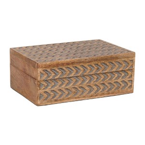 Mela Artisans Arrow Handcrafted Box in Gray Finish - Large - 1 of 4