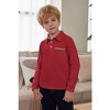Arshiner Boy's Long Sleeve Plaid Trim Polo Shirt School Uniform Shirt with Pocket - 4 of 4