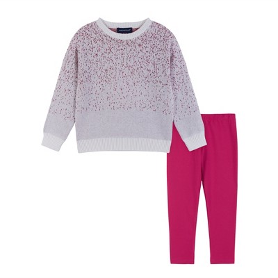 Andy & Evan Kids Girls Bear Sweater Set Pink, Size 6-6x. : Target