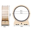 VisioGear 37In Cat Exercise Wheel for Indoor Cats, Cat Running Wheel with Carpeted Runway, Cat Sport Treadmill Wheel, Natural, 32.3"*40.89"*15.7" - 3 of 4