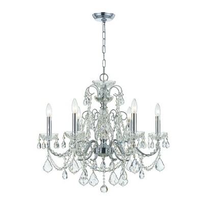 Imperial 6-Light Polished Chrome Crystal Chandelier