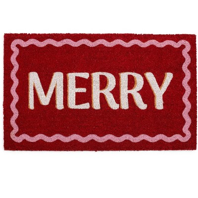 Shiraleah "M-E-R-R-Y" Holiday Doormat