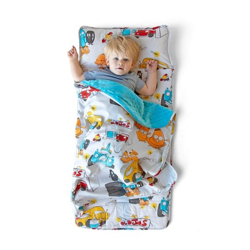 Toddler Nap Mat Sleeping Bag for Kids with Removable Pillow and Ultra Soft Blanket for Preschool Daycare and Sleepovers Jo s Garage