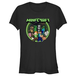 Juniors Womens Minecraft Heroes and Mobs T-Shirt - 1 of 4
