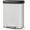 16 Gallon/60 Liter Stainless Steel  Step Trash Can with Lid,Garbage Can with Large Capacity Rectangle Recycling Waste Container, Black - 2 of 4