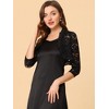 Allegra K Women's Elegant Ruffle Collar Sheer Floral Lace Crop Shrug - 3 of 4