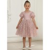 2Bunnies Paisley All-Over Lace Flutter Sleeve Flower Girl Dress Knee - 3 of 4