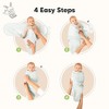 3pk Soothe Wren Swaddle Sleep Sacks, Organic Newborn Swaddles Wrap 0-3 Months, Soft Baby Wearable Blanket - 4 of 4