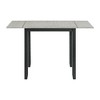 Picket House Furnishings 3pc Tuttle Drop Leaf Extendable Dining Table Set and 2 Chairs Gray/Black: Modern Rectangle Shape, Upholstered Chairs - 4 of 4
