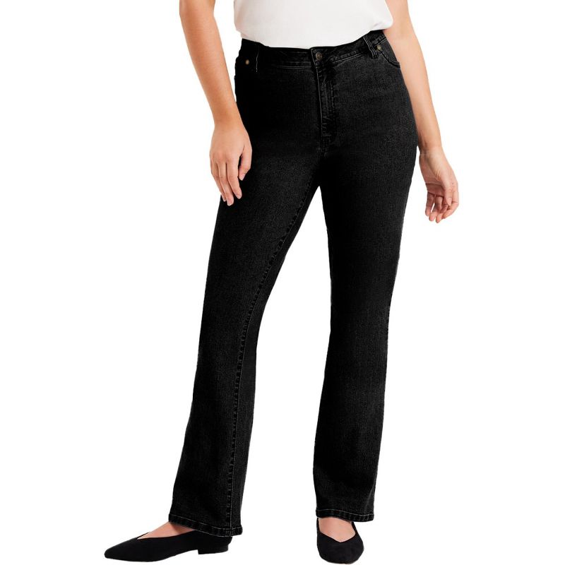 June + Vie by Roaman's Women's Plus Size June Fit Bootcut Jeans, 1 of 2