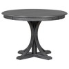 NicBex Round Dining Table Set for 4 Round Table with Curved Trestle Style Table Legs 4 Upholstered Chairs for Dining Room - 4 of 4