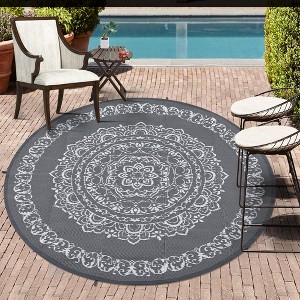 Outdoor Rug Reversible Patio Rug Plastic Straw Rug Waterproof Lightweight Rug - 1 of 4