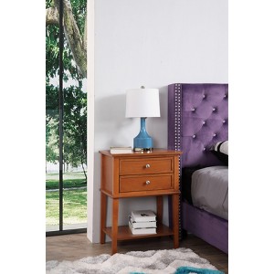 NicBex Nightstand with 2 Drawers and Bottom Shelf Modern Bedside Table Bedroom Furniture for Bedroom, Living Room - 1 of 4